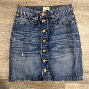 J Crew Button-Front Skirt